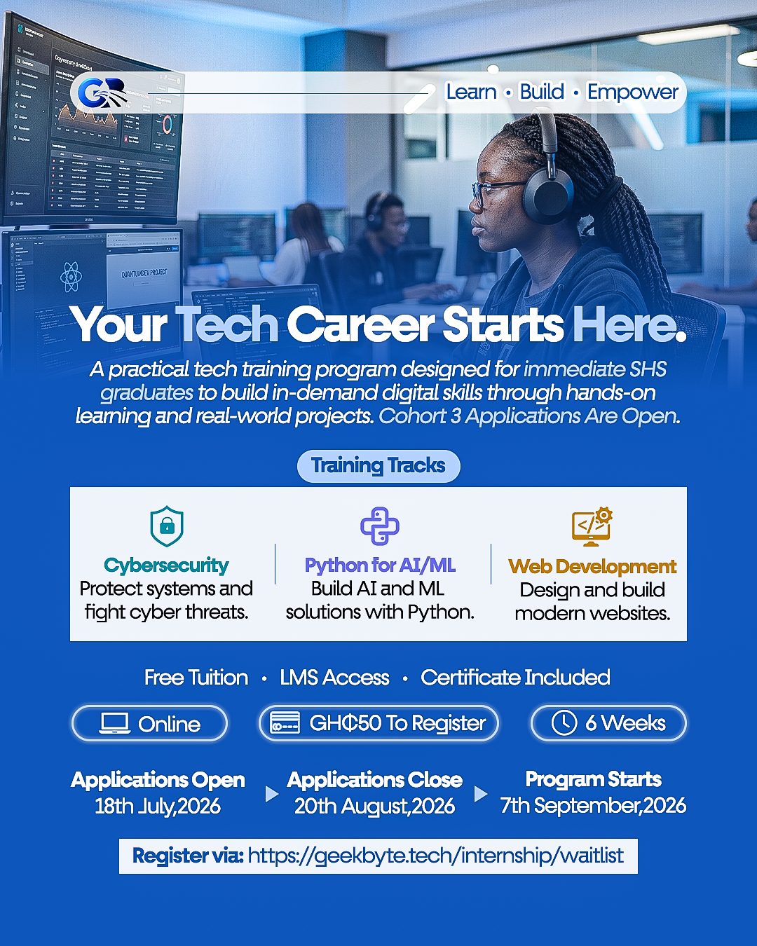 GeekByte Tech Training flyer